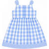 Gingham Dress With Flower Cherries - Dresses - 4