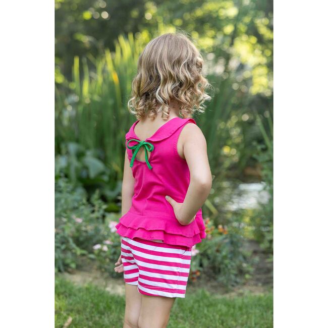 Knit Top With Flower And Short Set