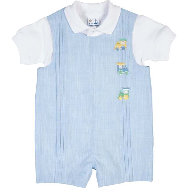 Linen-Look Shortall With Trains - Rompers - 4