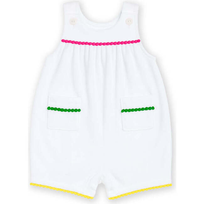 Terry Romper With Pom Poms