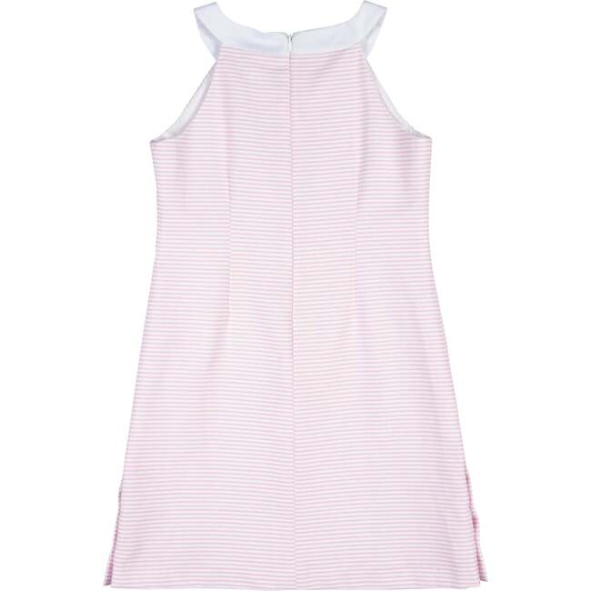 Stripe Pique Dress With Side Buttons - Dresses - 3