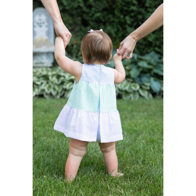 Seersucker Romper With Tulips