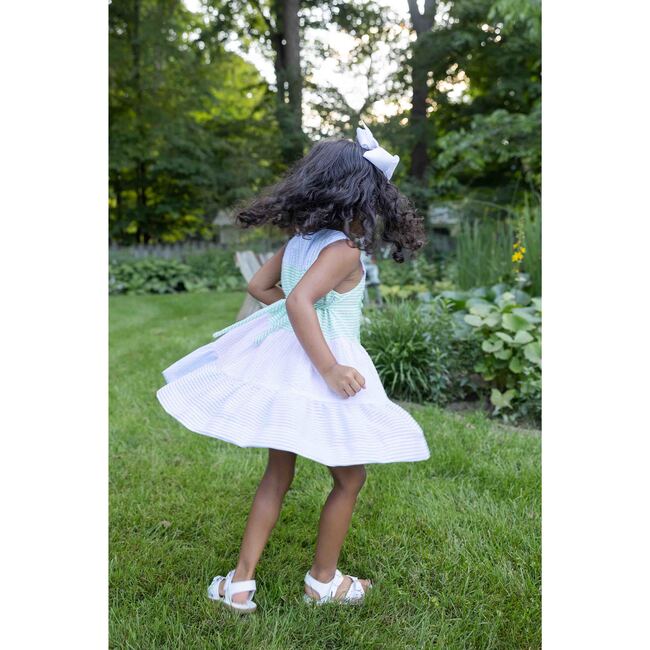 Seersucker Dress With Tulips - Dresses - 3