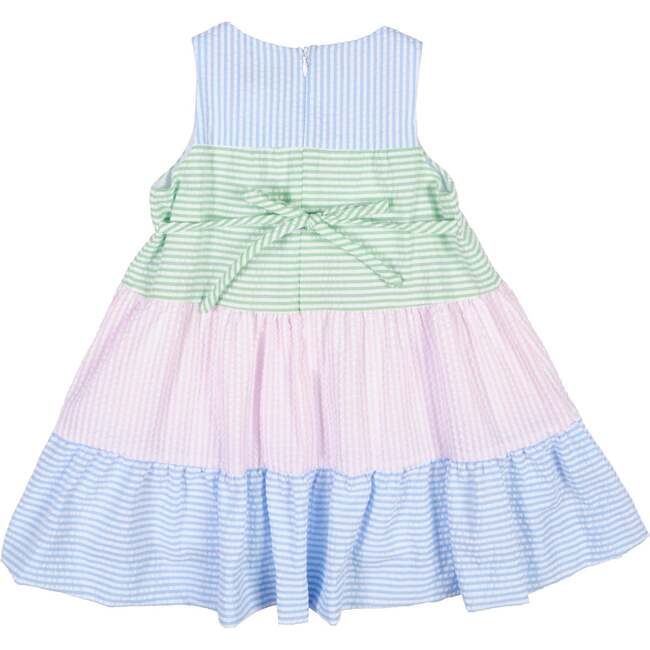 Seersucker Dress With Tulips - Dresses - 4