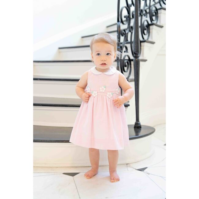 Linen-Look Dress & Bloomer With Flowers