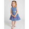 Stripe Knit Dress With Pom Poms & Flowers - Dresses - 3