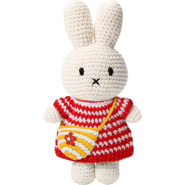 Miffy Handmade And Her Red Small Striped Dress + Bag