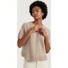 Wool Cashmere Light Button Tee, Soft Oat - Sweaters - 1 - thumbnail