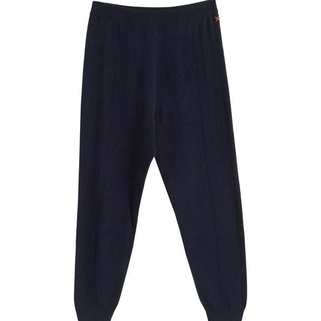 Wool Cashmere Cuffed Joggers, Navy - Pants - 5