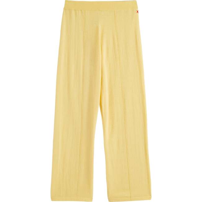 Wool & Cashmere Wide Leg Track PantSoft , Yellow