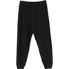 Wool Cashmere Cuffed Joggers, Black - Pants - 4
