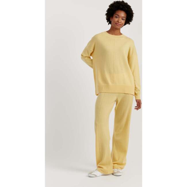 Wool & Cashmere Slouchy Sweater, Soft Yellow