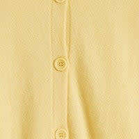 Wool Cashmere Blend Crew Neck Cropped Cardigan, Soft Yellow - Sweaters - 5