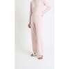 Wool & Cashmere Wide Leg Track Pant, Pink Melange - Pants - 3