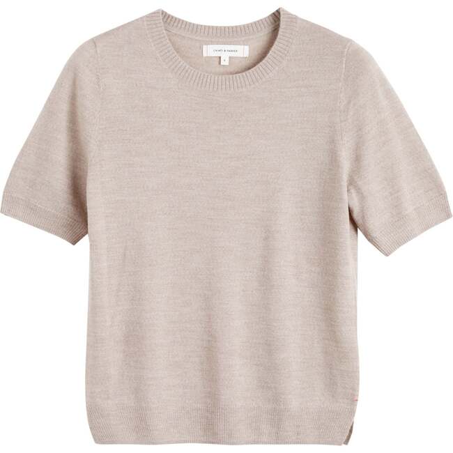 Pure Merino T-shirt, Beige - Sweaters - 3
