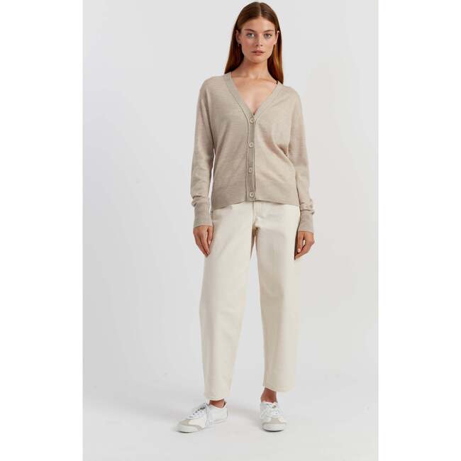 Pure Merino Cardigan, Beige - Sweaters - 3