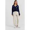Pure Merino Star Cardigan, Navy - Sweaters - 3