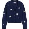 Pure Merino Star Cardigan, Navy - Sweaters - 4