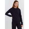 Wool Cashmere Polo Sweater, Navy - Sweaters - 1 - thumbnail