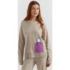 Wool Cashmere Miffy Peek Pocket Sweater, Soft Oat - Sweaters - 1 - thumbnail