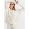 Pure Cashmere Summer Slouchy Sweater, Cream - Sweaters - 1 - thumbnail