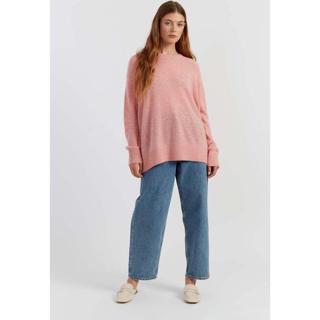 Pure Cashmere Summer Slouchy Sweater, Pink - Sweaters - 3