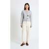 Wool-Cashmere Sneeky Snoopy Cardigan, Light Grey - Sweaters - 3