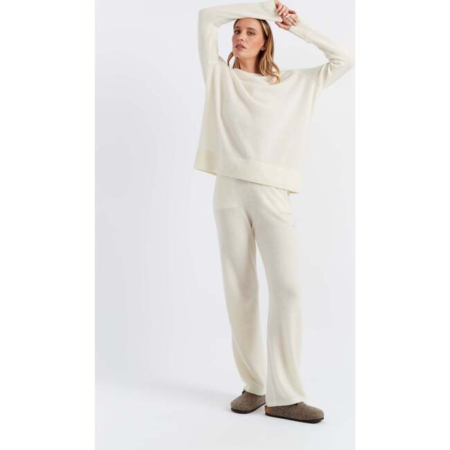Pure Cashmere Summer Slouchy Sweater, Cream - Sweaters - 3