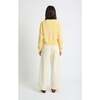 Wool Cashmere Sneeky Snoopy Cardigan, Soft Yellow - Sweaters - 3