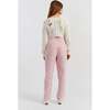 Linen Blend Gingham Trousers, Pink - Pants - 2