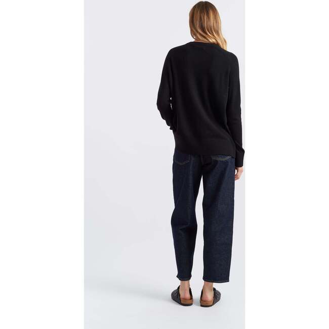 Pure Cashmere Summer Slouchy Sweater, Black