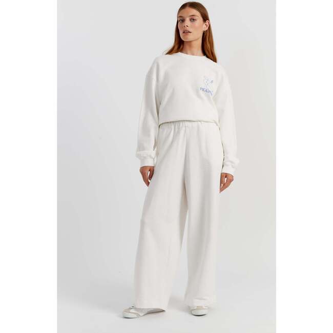 Cotton Snoopy Sweatpants, Cream