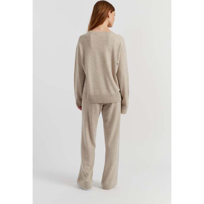 Wool Cashmere Miffy Peek Pocket Sweater, Soft Oat - Sweaters - 3