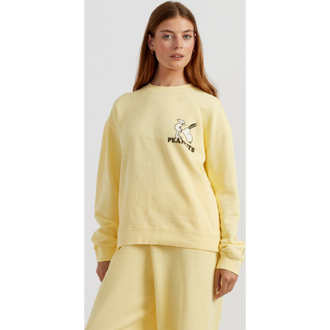 Cotton Peanuts Athletics Sweatshirt, Yellow