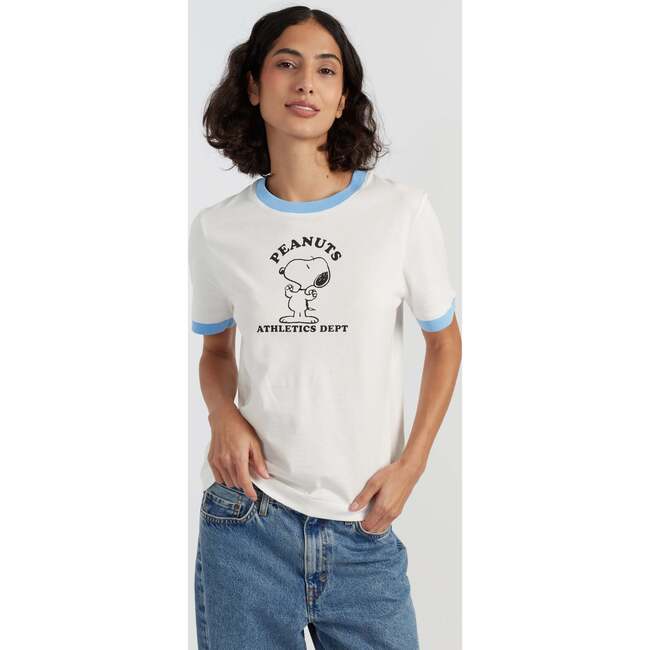 Cotton Snoopy Athletics T-shirt, Cream