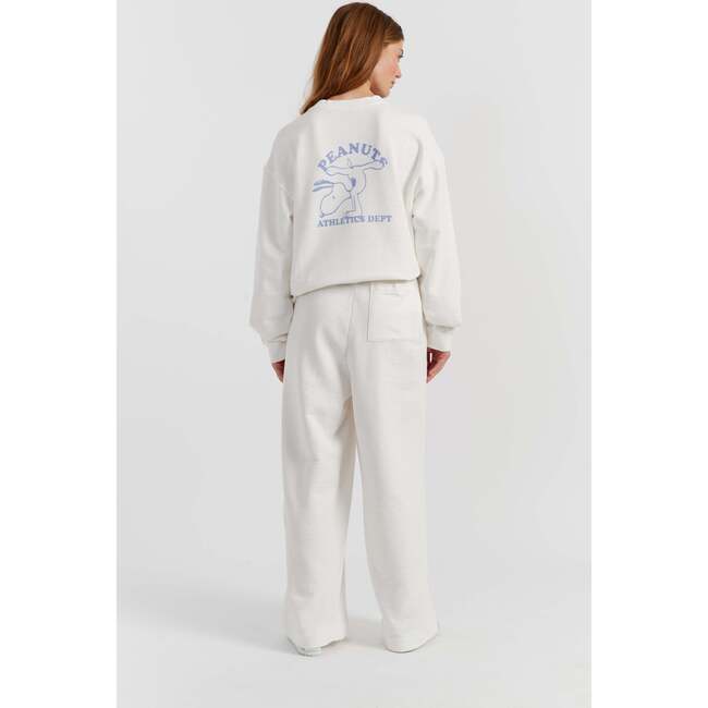 Cotton Snoopy Sweatpants, Cream - Pants - 3