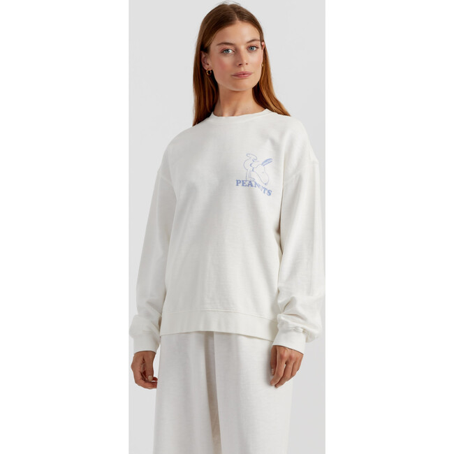 Cotton Peanuts Athletics Sweatshirt, Cream