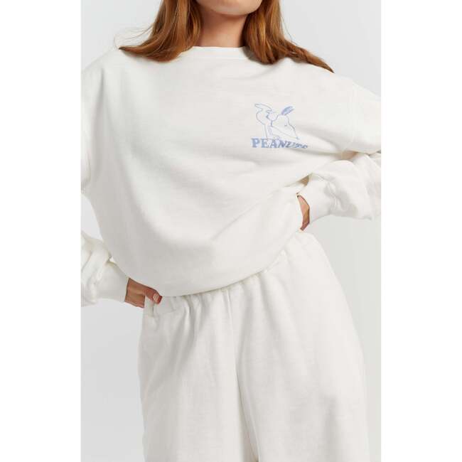 Cotton Snoopy Sweatpants, Cream - Pants - 4