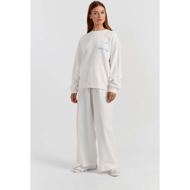 Cotton Peanuts Athletics Sweatshirt, Cream