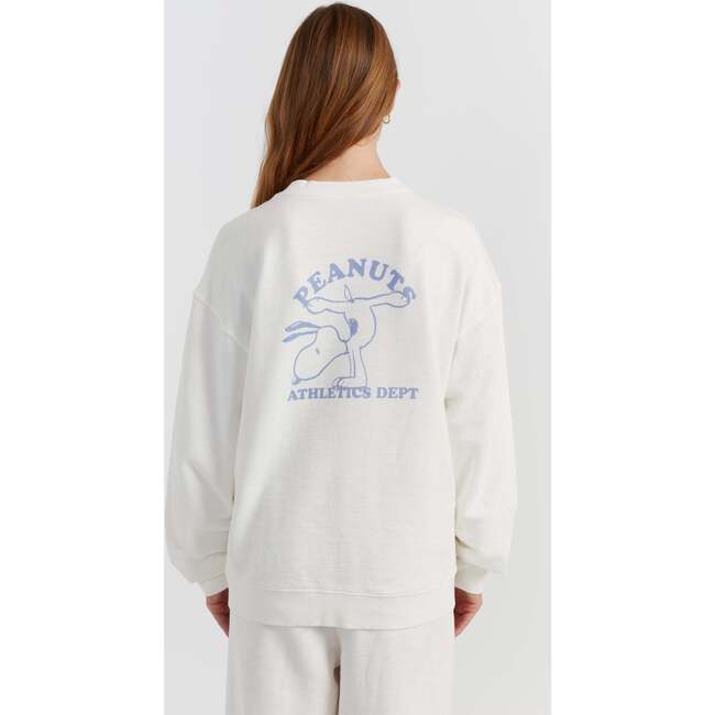 Cotton Peanuts Athletics Sweatshirt, Cream - Sweaters - 3