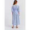 Cotton Oxford Stripe Dress, Blue - Dresses - 2 - thumbnail