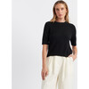 Cloud Cashmere T-Shirt, Black - Sweaters - 1 - thumbnail