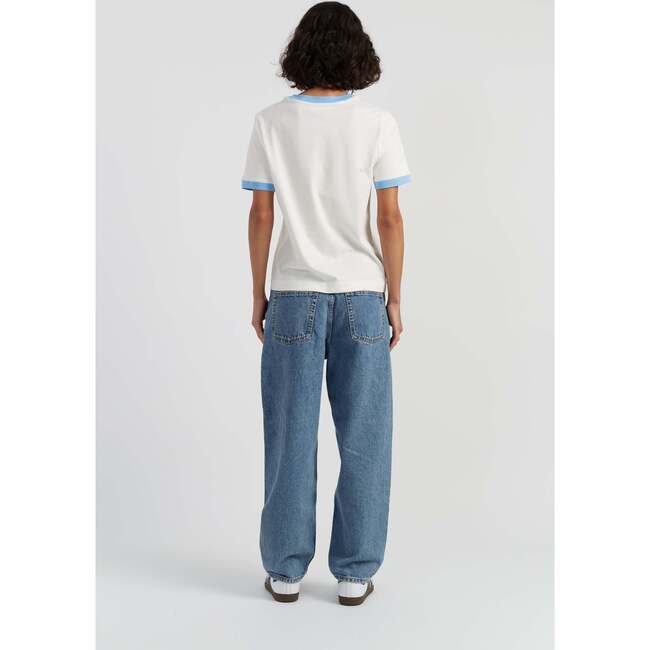 Cotton Snoopy Athletics T-shirt, Cream - Sweaters - 3