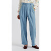 Cotton Chambray Daisy Trousers, Blue - Pants - 1 - thumbnail