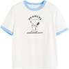 Cotton Snoopy Athletics T-shirt, Cream - Sweaters - 4