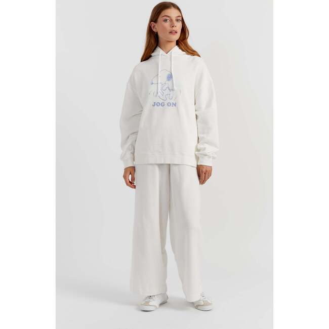Cotton Jog On Snoopy Hoodie, Cream