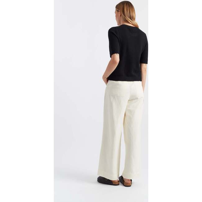 Cloud Cashmere T-Shirt, Black - Sweaters - 3