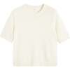 Cloud Cashmere T-Shirt, Cream - Sweaters - 4