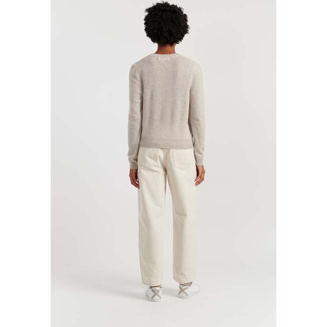 Cloud Cashmere Cropped Sweater, Beige