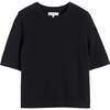 Cloud Cashmere T-Shirt, Black - Sweaters - 4